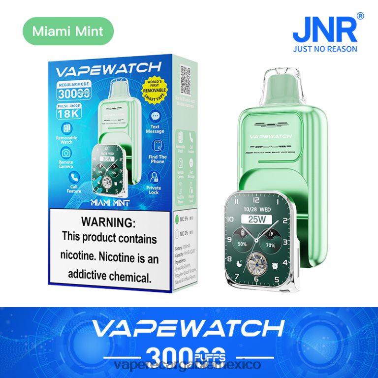 JNR reloj vapeador menta de miami 4LL0Z68 E-Liquid Mexico