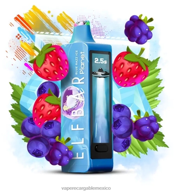 Vape Desechable 20BPZ15 Elf Bar Planet 25000 hielo azul
