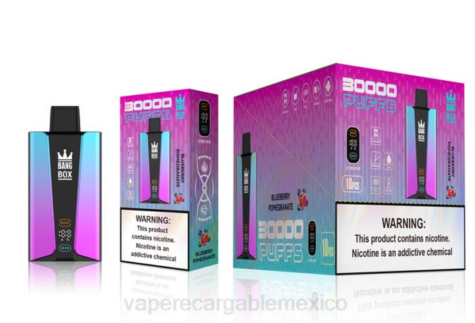 Vape Desechable 82B680 Bang Box Pantalla inteligente de 30000 inhalaciones pomgerante de arándanos