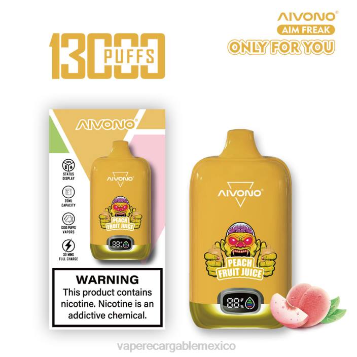 Vape Desechable JZX6245 Aivono AIM FREAK 13000 jugo de durazno