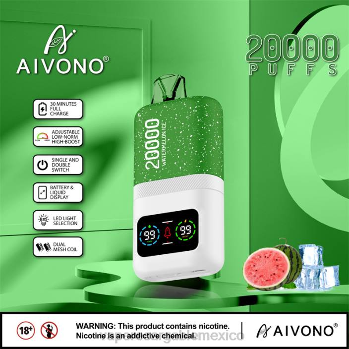 Vape Desechable JZX675 Aivono AIM magic 20000 hielo de sandia