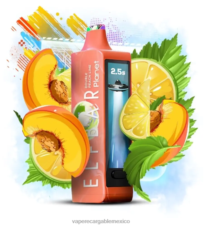 Vape México 20BPZ31 Elf Bar Planet 25000 doble lima durazno