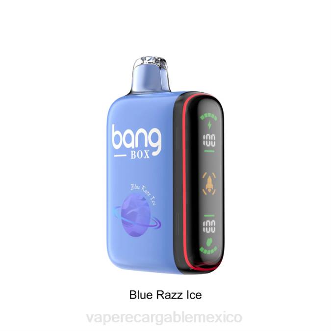 Vape México 82B626 Bang Box Pantalla de potencia inteligente de 9000-18000 inhalaciones hielo azul