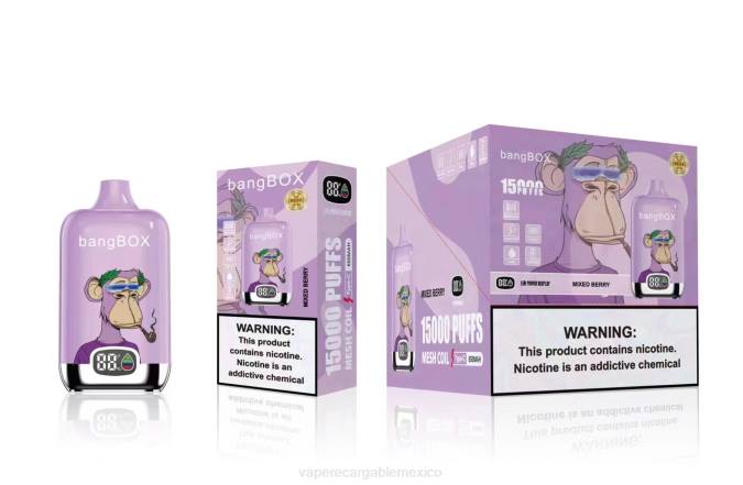 Vape México 82B641 Bang Box 15000 bocanadas bayas mixtas