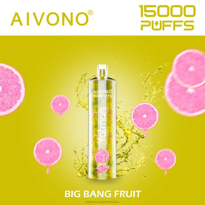 Vape México JZX616 Aivono FATMAN 15000 fruta del big bang