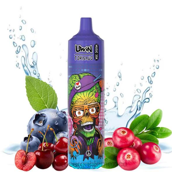 Vape México X8PB26 UWIN CRYSTAL vaporizador desechable 35k arándano cereza arándano
