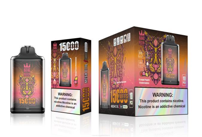 Vape Recargable 82B6107 Bang Box s1-15000 bocanadas sandia mango durazno