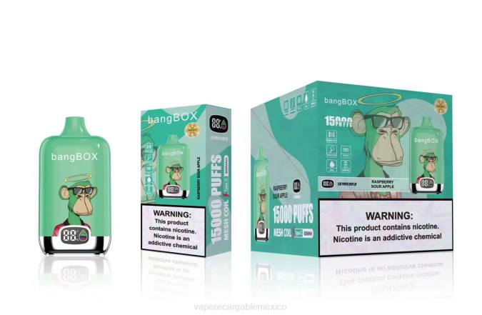 Vape Recargable 82B642 Bang Box 15000 bocanadas manzana agria de frambuesa