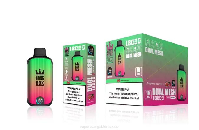 Vape Recargable 82B697 Bang Box 18000 bocanadas sandia frambuesa