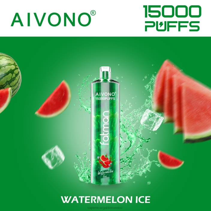 Vape Recargable JZX612 Aivono FATMAN 15000 hielo de sandia