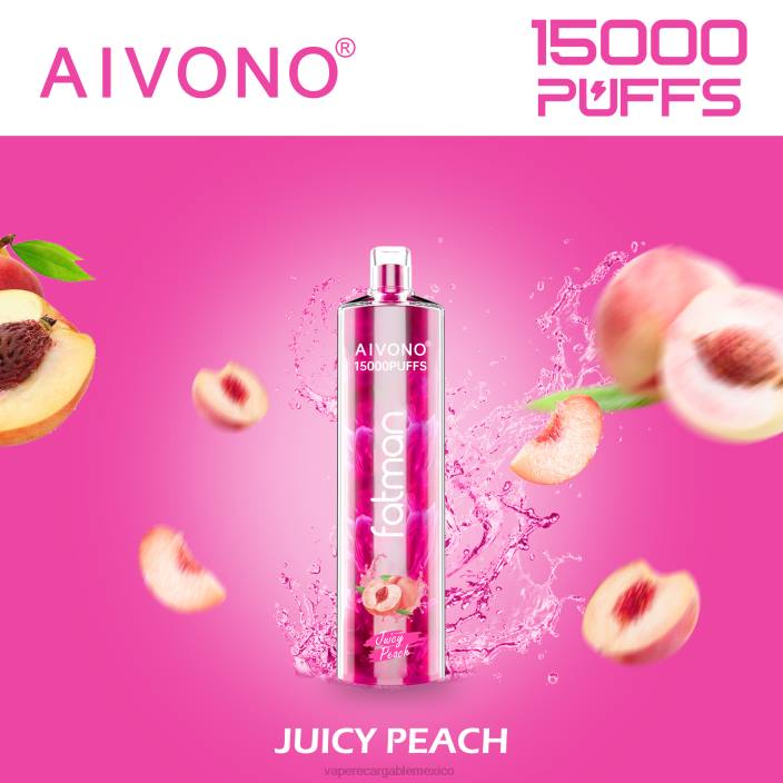 Vape Recargable JZX617 Aivono FATMAN 15000 durazno jugoso
