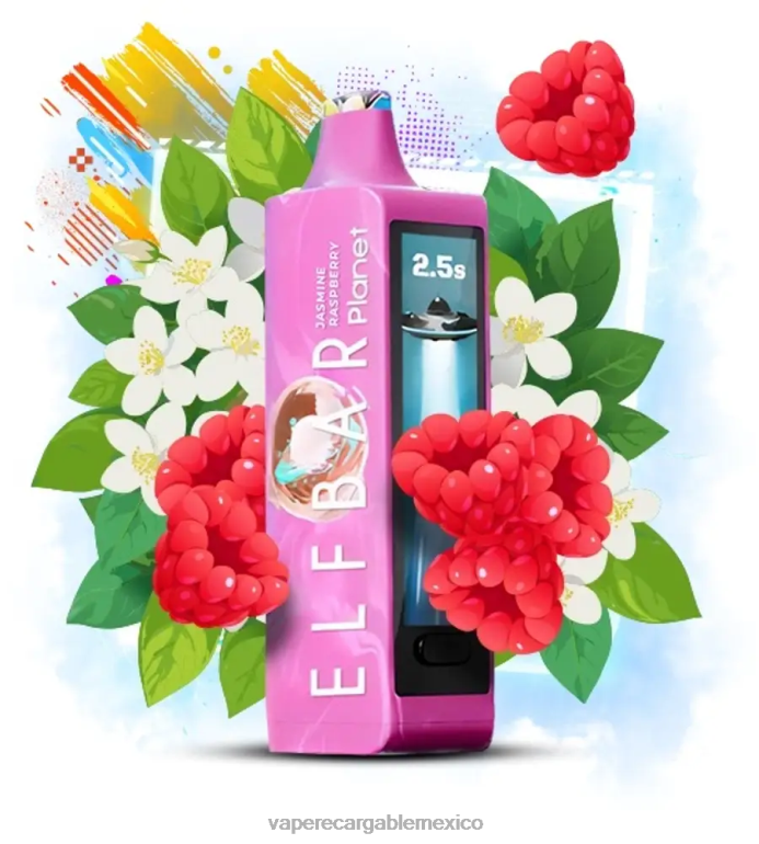 Vaper Sin Nicotina 20BPZ19 Elf Bar Planet 25000 frambuesa jazmín
