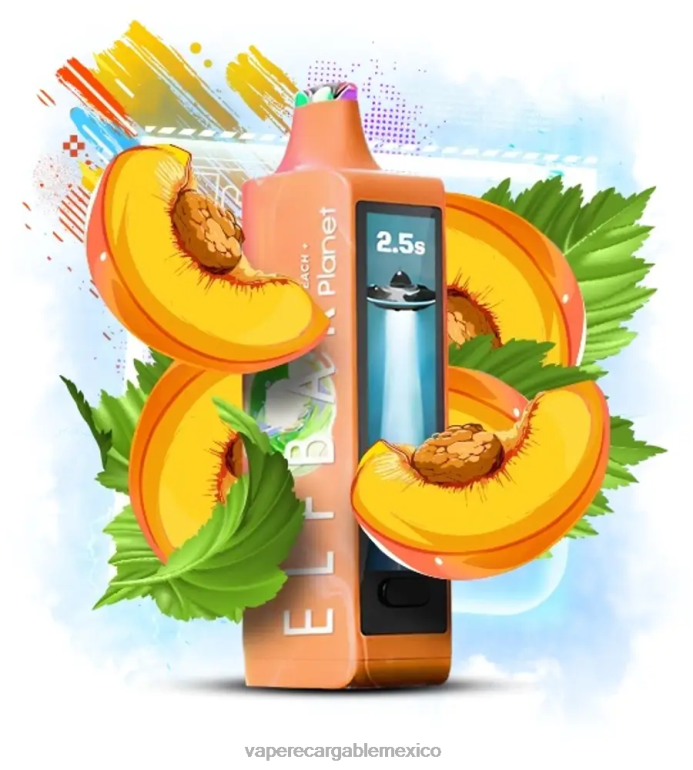 Vaper Sin Nicotina 20BPZ24 Elf Bar Planet 25000 durazno