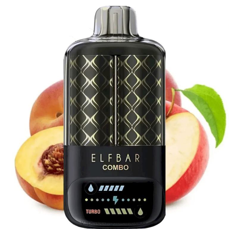 Vaper Sin Nicotina 20BPZ4 Elf Bar Combo 25000 manzana y durazno jugoso