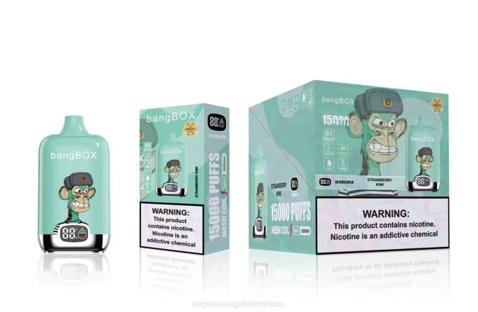Vaper Sin Nicotina 82B639 Bang Box 15000 bocanadas kiwi fresa