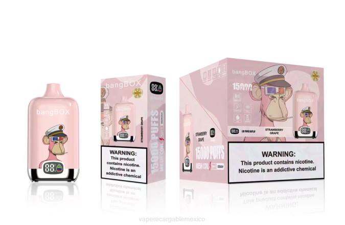 Vaper Sin Nicotina 82B644 Bang Box 15000 bocanadas uva fresa