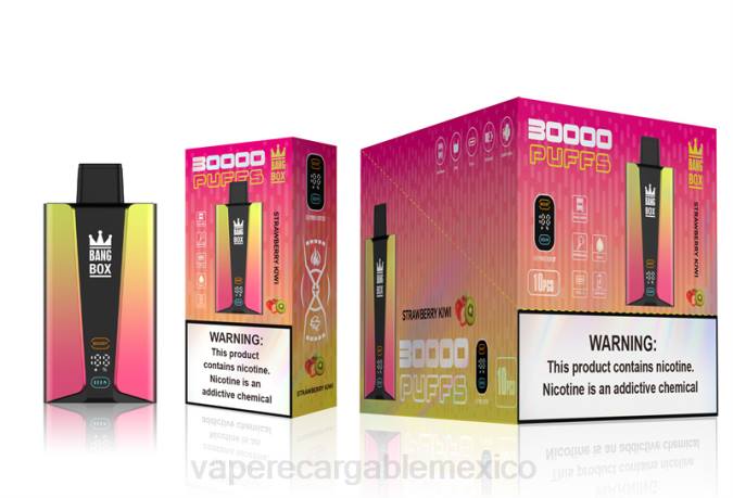 Vaper Sin Nicotina 82B674 Bang Box Pantalla inteligente de 30000 inhalaciones kiwi fresa