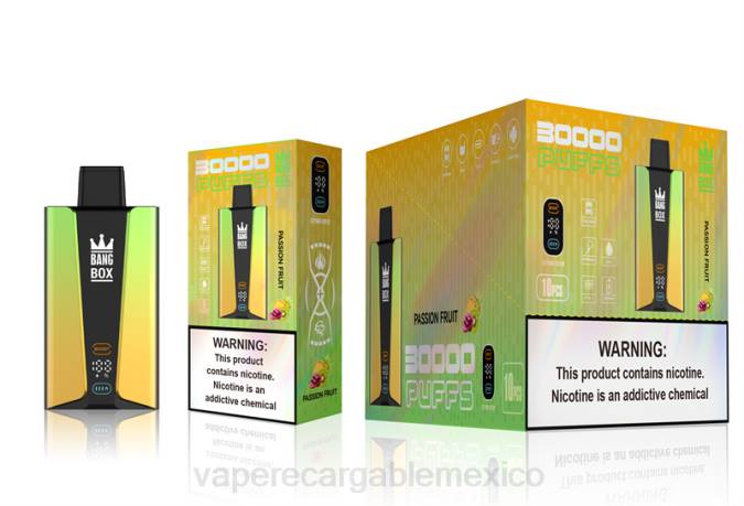 Vaper Sin Nicotina 82B684 Bang Box Pantalla inteligente de 30000 inhalaciones granadilla