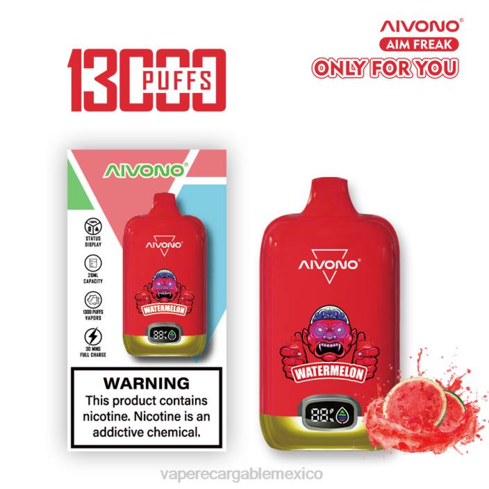 Vaper Sin Nicotina JZX6244 Aivono AIM FREAK 13000 sandía