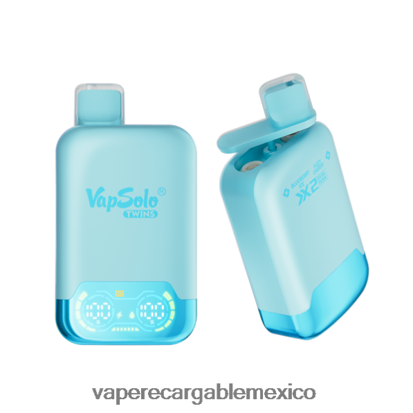 Vaper Sin Nicotina R02DZ4139 Vapsolo TWINS vaporizador desechable hielo de arándanos y cereza gaseosa