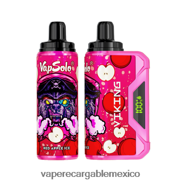 Vaper Sin Nicotina R02DZ4154 Vapsolo VIKING vaporizador desechable hielo de manzana roja