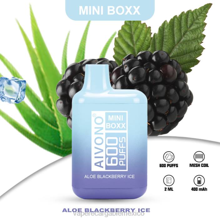 Vape Desechable JZX6240 Aivono AIM MINI BOXX 600 hielo actual de aloe