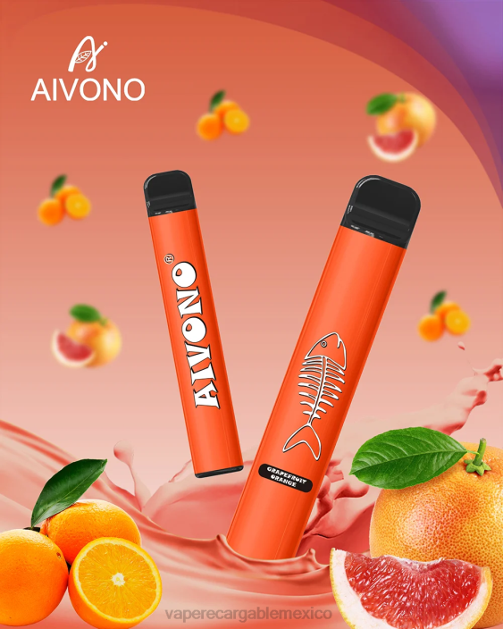 Vape Desechable JZX6280 Aivono AIM FISHBONE 600 naranja pomelo