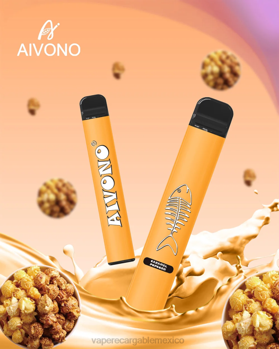 Vape México JZX6286 Aivono AIM FISHBONE 600 palomitas de caramelo
