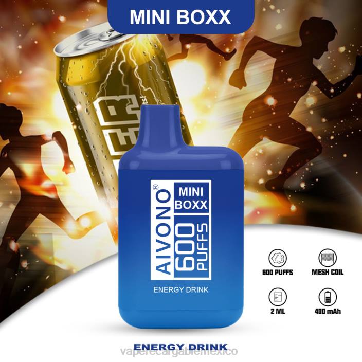Vape Recargable JZX6237 Aivono AIM MINI BOXX 600 bebida energética