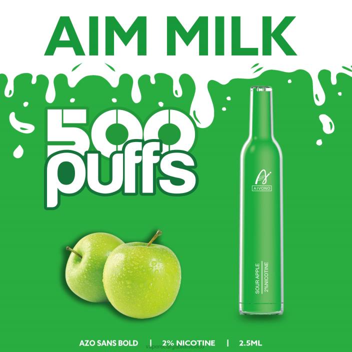 Vape Recargable JZX6267 Aivono AIM MILK 500 manzana agria