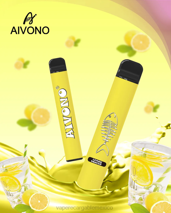Vape Recargable JZX6287 Aivono AIM FISHBONE 600 escuadrón limón
