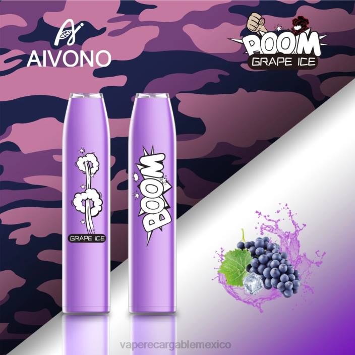 Vaper Sin Nicotina JZX6359 Aivono AIM BOOM 600 hielo de uva