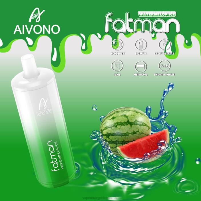 E-Liquid Mexico JZX628 Aivono FATMAN 6800 hielo de sandia