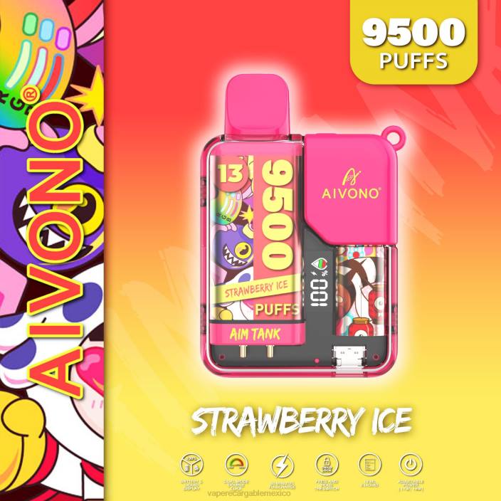 E-Liquid Mexico JZX638 Aivono AIM TANK 9500 hielo de fresa