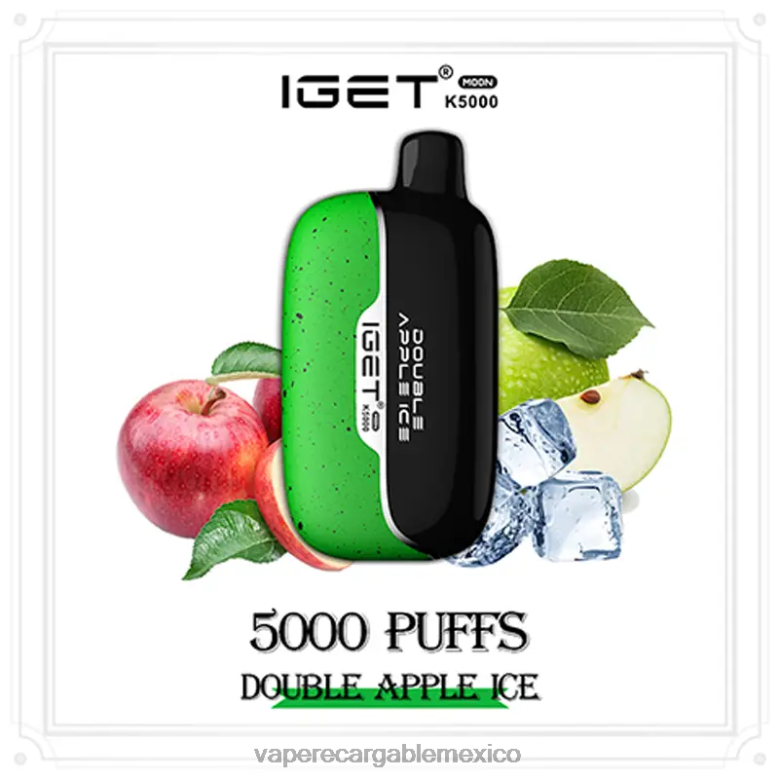 IGET Moon k5000 doble hielo de manzana L00BL19 Vaper Sin Nicotina