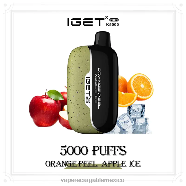 IGET Moon k5000 hielo de manzana con piel de naranja L00BL15 Vape Desechable