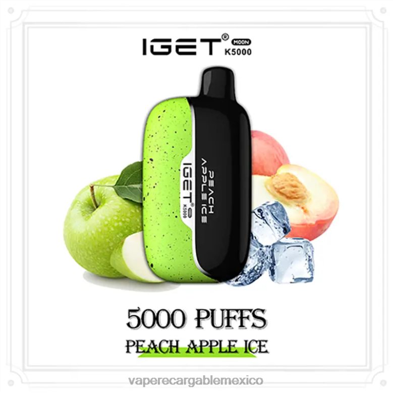 IGET Moon k5000 hielo de manzana y durazno L00BL7 Vape Recargable