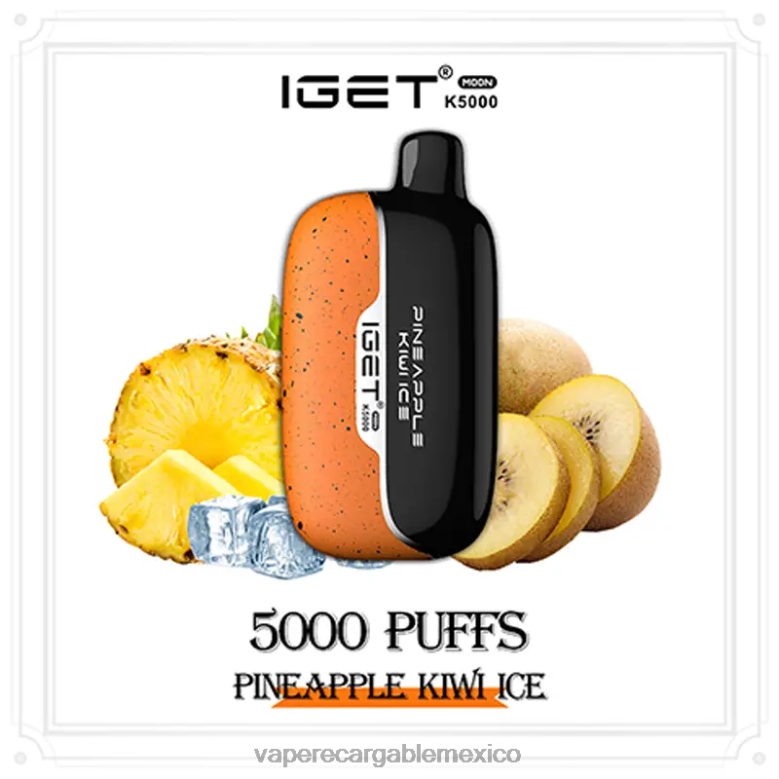 IGET Moon k5000 hielo de piña y kiwi L00BL14 Vaper Sin Nicotina