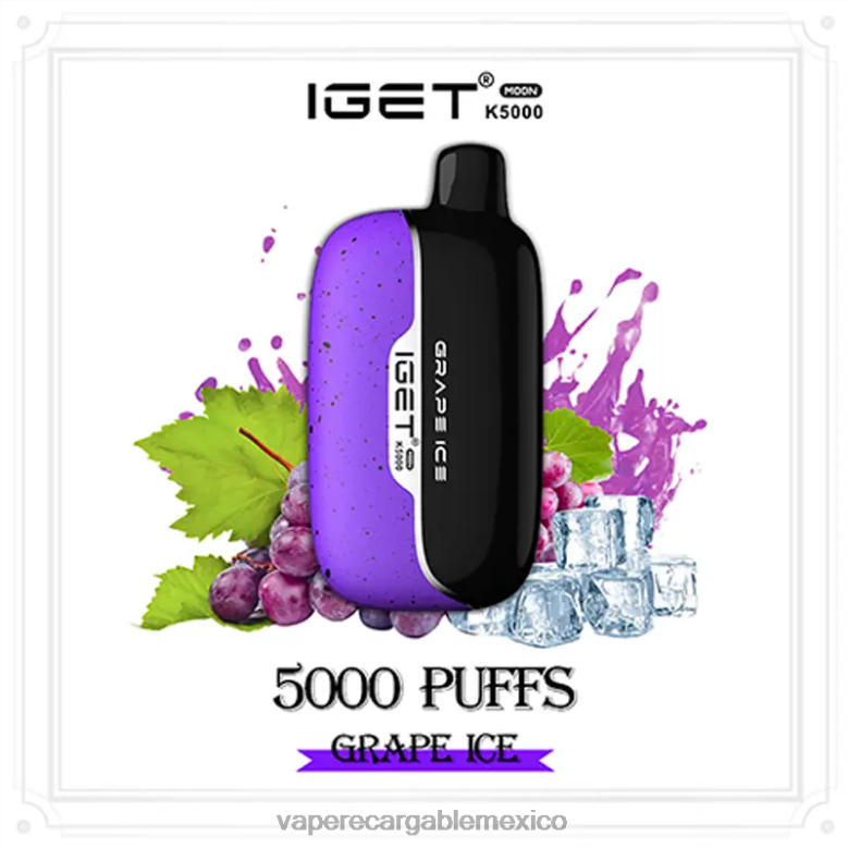 IGET Moon k5000 hielo de uva L00BL4 Vaper Sin Nicotina