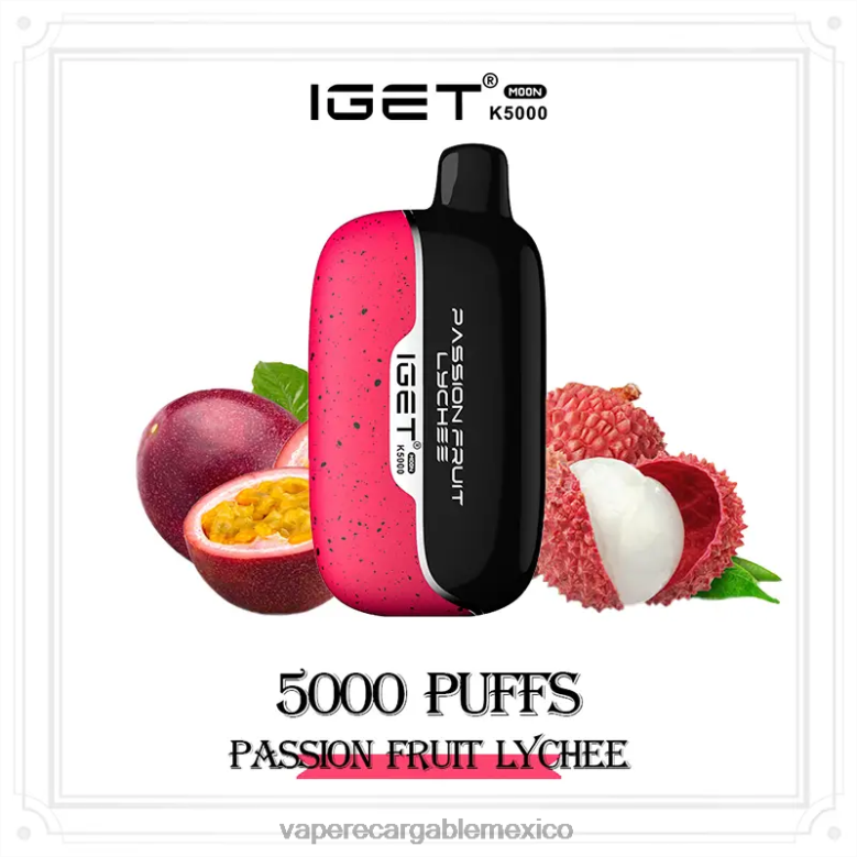 IGET Moon k5000 lichi de maracuyá L00BL10 Vape Desechable