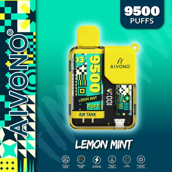 Vape Desechable JZX635 Aivono AIM TANK 9500 menta limon