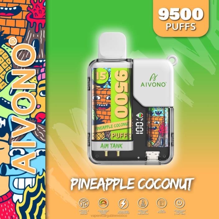 Vape Desechable JZX640 Aivono AIM TANK 9500 coco piña
