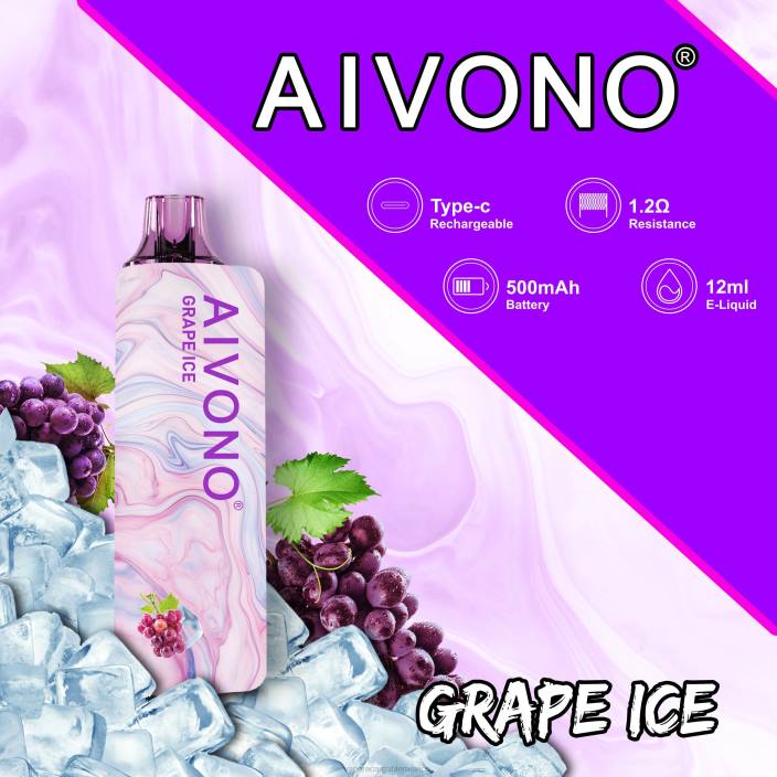 Vape Recargable JZX6102 Aivono AIM GUN 7000 hielo de uva