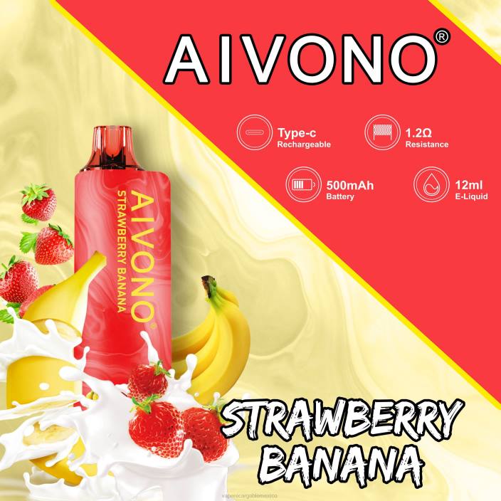 Vape Recargable JZX6107 Aivono AIM GUN 7000 plátano fresa