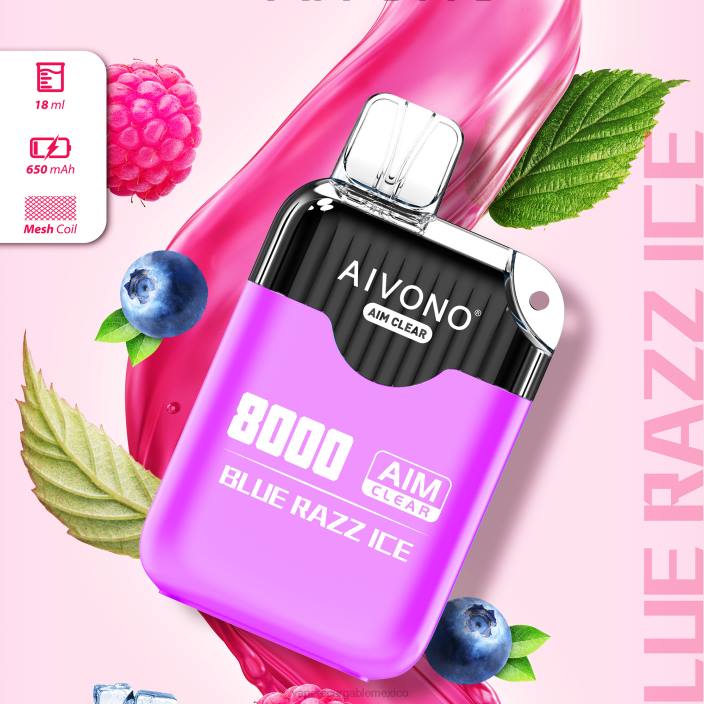 Vape Recargable JZX6202 Aivono AIM CLEAR 8000 hielo azul