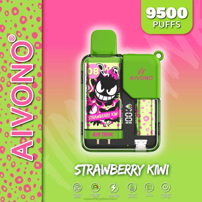 Vape Recargable JZX647 Aivono AIM TANK 9500 kiwi fresa