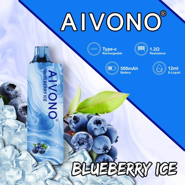 Vaper Sin Nicotina JZX6104 Aivono AIM GUN 7000 hielo de arándanos