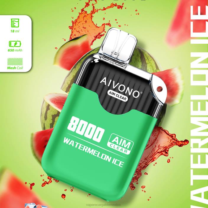 Vaper Sin Nicotina JZX6204 Aivono AIM CLEAR 8000 hielo de sandia