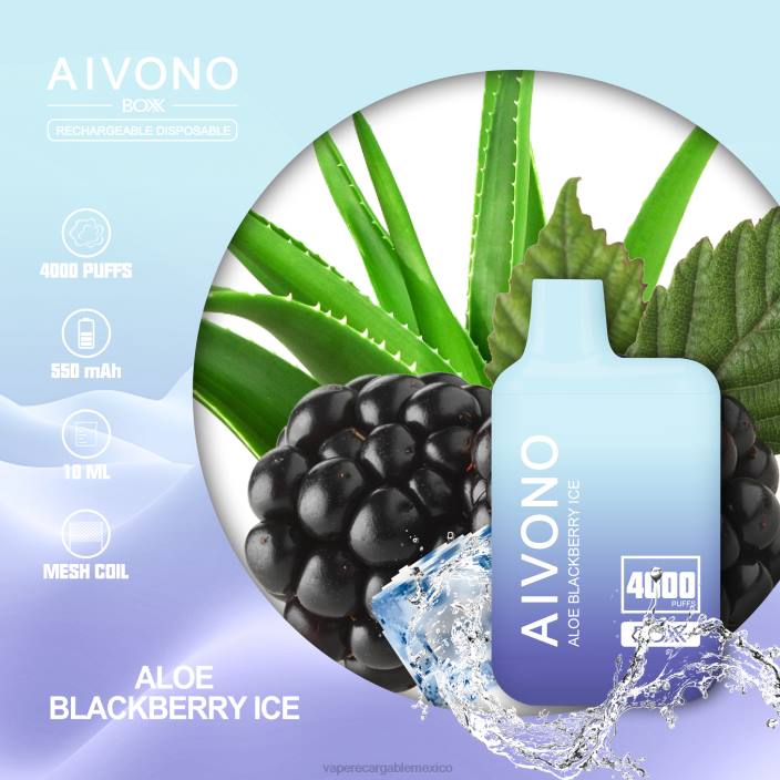E-Liquid Mexico JZX6228 Aivono AIM BOXX 4000 hielo actual de aloe