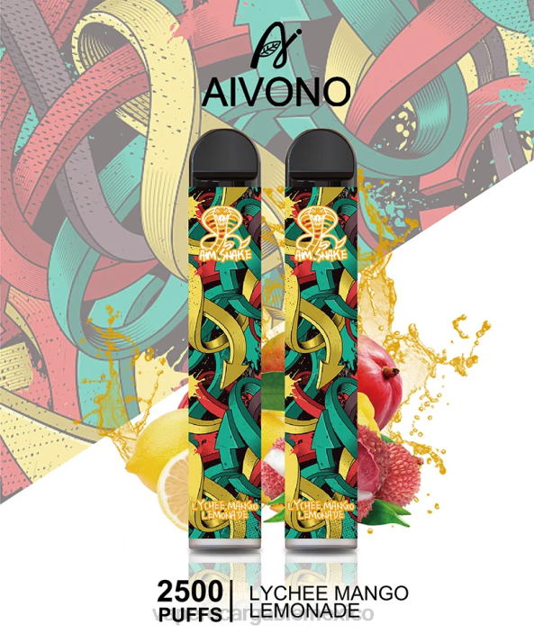 E-Liquid Mexico JZX6308 Aivono AIM SNAKE 2500 limonada de lichi y mango